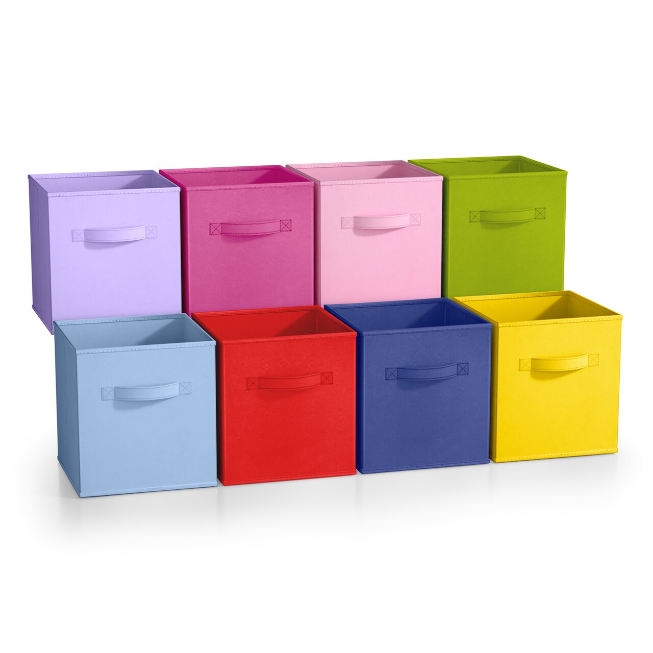 Sorbus 8 Pack 11 Inch Foldable Storage Cubes with Handles- for Organizing Home, Shelves, Nursery, Playroom, Closet and More